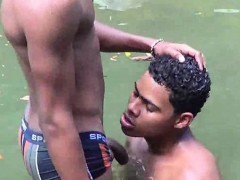 Hunky ethnic gay boys having sloppy wet oral fun