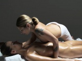 Super hot lesbian babe gets massage