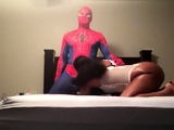 Black Spiderman Fucks Big-Booty Ebony bitch in Sex-Tape