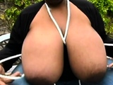 BBW black mama shows her monster boobs