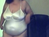 bbw granny in sexy satin body