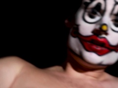 Kinky Masked Clown Teases His Asshole And Floppy Dick