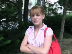 Czech amateur babe fucking in public