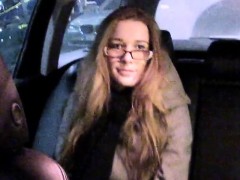 Amateur With Glasses Fucks In Fake Taxi In Night Shift