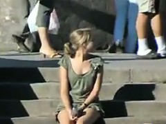 Teen Upskirt Outdoors